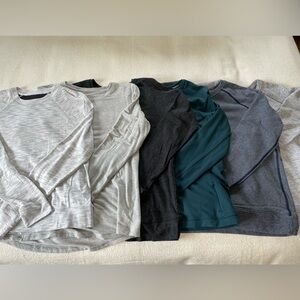 Bundle of various lululemon long sleeve tops, size 10/12, quantity 6